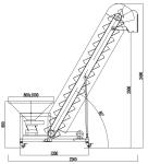 SS304 Vertical Bucket Elevator Machine Frozen Food Conveying Bulk Goods