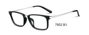 China 53MM Lens Ultra Light Eyeglass Frames Metal Temple Eyeglasses Square Frames factory