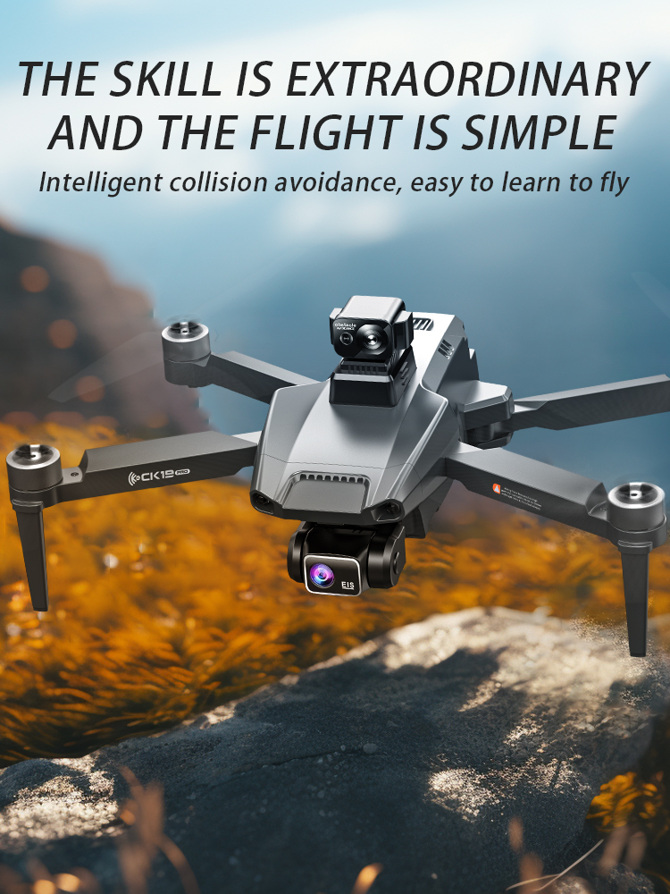Ck19 Gps Rc Drone With Camera 360 Degree Obstacle Avoidance Drone Foldable Kids Beginner Flying Toy Mini Drone