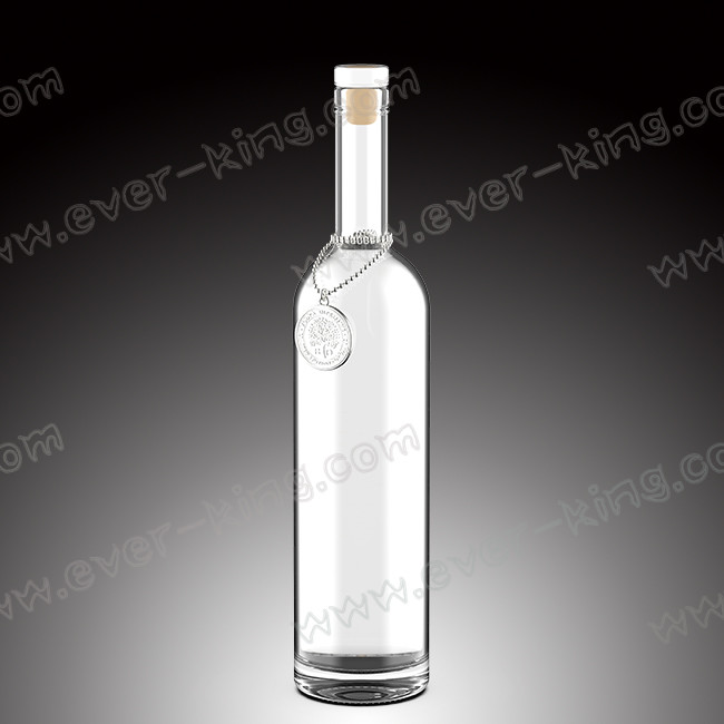 Aluminium Metal Silver Vodka Bottle Labels Embossing