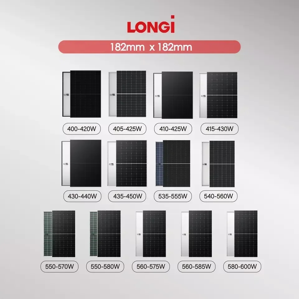Solar Panel Package Longi Module 590w 595w 600w 580w 585w for House Installation Cost