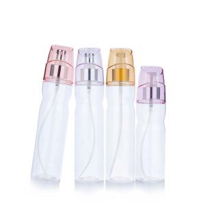 China 200/250ml Plastic Transparent Clear Cylindrical Bottle With White/Black/Yellow/Pink Lid For Empty Trigger Sprayer Bottle factory