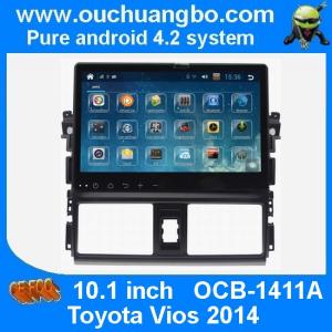 China Ouchuangbo Toyota Vios 2014 android 4.2 OS 10.1 inch big screen car dvd radio multimedia navi factory