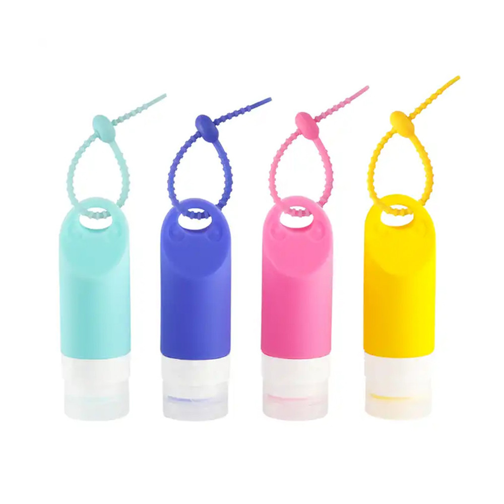 58ml Toiletries Silicone Travel Bottle Set With Hanging Hole