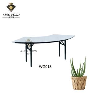 China OEM ODM Hotel Banquet Table 30*30*1.2mm Iron Powder Coated Dining Table factory