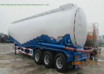 55-70cbm Tri Axle Bulk Cement Tank Trailer With Diesel Engine For Dry Powder