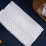 100% Cotton Hotel Bath Mat Jacquard Logo Compressed Disposable Quick Dry