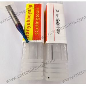 2-Flute Solid Carbide End Mill, Model HYD4.0*D2**50L-2Z 65°, PVD Coating - Primarily for milling and slotting operations