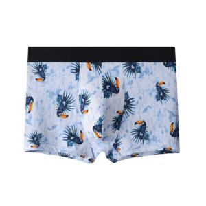 China Ice Silk Mens Seamfree Boxers Cartoon Pattern Breathable Underwear Panties factory