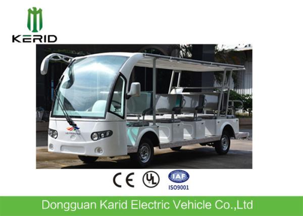 White 14 Seats Tourist Resort Car Battery Used Electric Sightseeing Car With