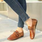 S104 Women's shoes autumn 2020 new leather fashion women's shoes convenient lace