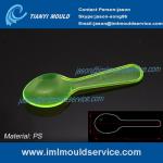 PS colored plastic disposable tasting spoon/ coffee spoon/ dessert spoon/cake