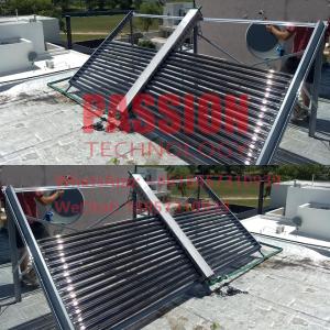 China Flat Roof Vacuum Tube Solar Collector Low Pressure Pool Solar Water Heater factory