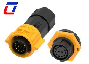 China IP67 5A Outdoor 11 Pin Connector Male And Female Waterproof Push Lock 300VAC M19 factory