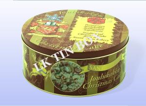 China Christmas Cake Large Round Gift Box With Customized Logo Print factory