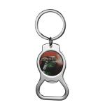 Decorative Sublimation Metal Keyrings With Bottle Opener European And American
