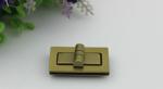 Hot sale bigger multicolor square type zinc alloy purse turn lock hardware