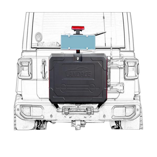 4x4 Off-road Aluminum Alloy Tail Gate Storage Box Designed for Jeep Wrangler
