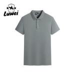 Embroidery Logo Mens Polo T Shirts Breasted Cardigan Lattice Polyester