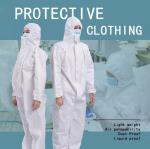 White CE Waterproof Disposable Coveralls Medical Grade Non Woven