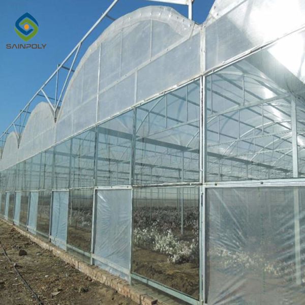 China 120km/H Multi Span Polycarbonate Aluminium Greenhouse With Irrigation System factory