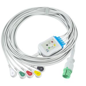 China Promed one-piece ECG Cable and leadwires 14Pin ECG cable 5channel EKG Cable factory