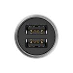 LED Light Xiaomi Car Charger Metal Material DC 12 - 24V For Andriod and Iphone