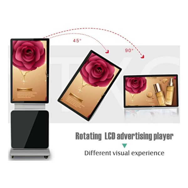 Stand alone 49'' Interactive Touch Screen lcd Digital Kiosk Andriod 6ms Response