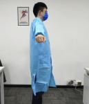 Disposable doctor Poly- coated SMS Chemotherapy Gown Lab isolation gown level 4