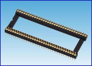 China 2.54mm pitch IC Socket connector gold plated factory