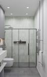 Customized White and Grey Bathroom Cabinet with Tall Side Cabinet Whole House