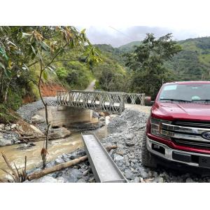 Q345B Q460C Steel Structure Bailey Truss Bridge Army Bailey Bridge