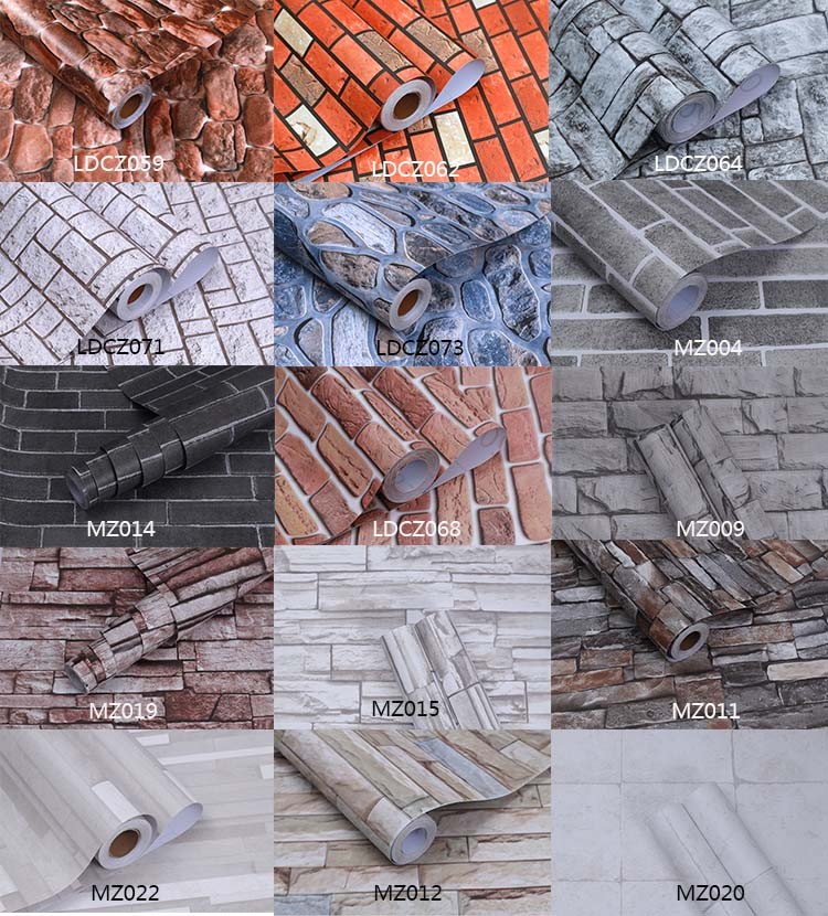 Anti Static 3D Stone Wallpaper OEM ODM 3D Brick Stone Wall Sticker