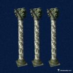 China marble Stone Carving Sculpture The Green marble column CL-016