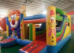 Slide Huge Commercial Bounce House Smiling Face Image Lead Free Strong Struture