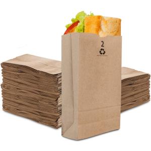 China Food Delivery Kraft Paper Bag for Food Bio-Degradable Customized Size Reasonable factory