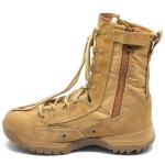 High Shoes Lightweight Desert Waterproof Sport Rubber Combat Shoes Black Leather