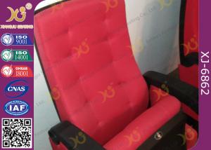 China Molded PU Foam Plastic back Steel Tube Legs Stadium Theater Seating With Red factory