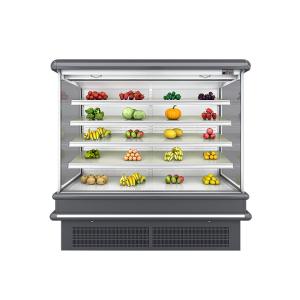Supermarket Large Multi-Layer Commercial Beverage Cooler Open Display