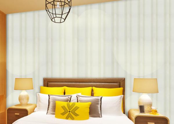 Modern Striped Non Woven Wallpaper For Entertainment / Administration , SGS CSA