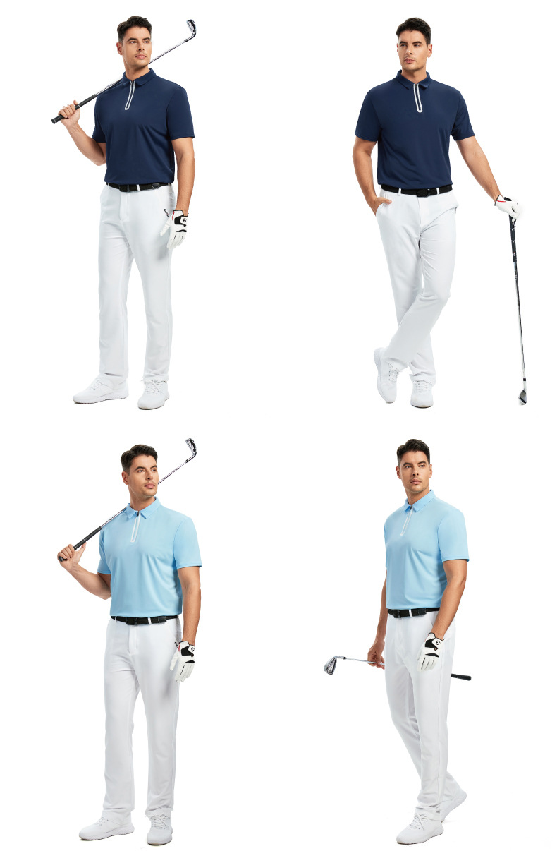 Support 7 Days Sample Order Lead Time Short Sleeve Zipper Polo Shirt for Golf Sport