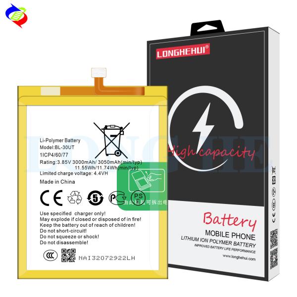 Tecno CA6 CM 3.85V Phone BL-30UT Battery 3050mAh Rechargeable Batteries with