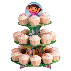 China Mini Cardboard Wedding Cupcake Stands , Fancy Disposable Cupcake Tier Stand on sale