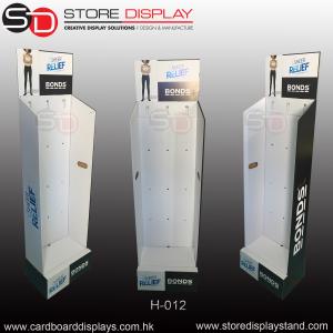 China Corrugated retail hanging hook floor displays for socks factory