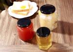 Food Grade Glass Honey Bottles With Metal Lid Eco - Friendly Feature