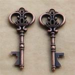 Die casting antique mouse head key shape beer bottle opener, innovative wedding