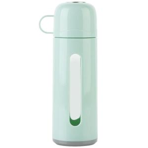 China Unbreakable Plastic Cover Portable Glass Water Bottles With Drink Cup factory