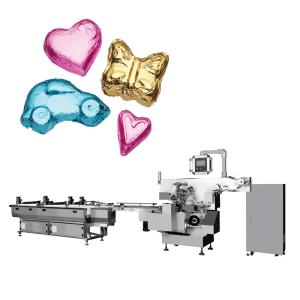 China Video Outgoing-Inspection Chocolate Bear Shape Wrapping Machine for Food Shop Provided factory