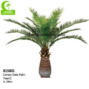 China Aesthetic Height 280cm Artificial Tropical Tree For Office Decoration factory