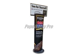 China Creative Design Floor Standing Cardboard Standee Totem Unit With Top Poster factory
